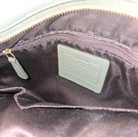 Coach Brooke Green Hobo Leather Handbag Purse Bag - Picture 7 of 16